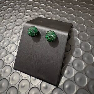Elegant Green Stud Earrings